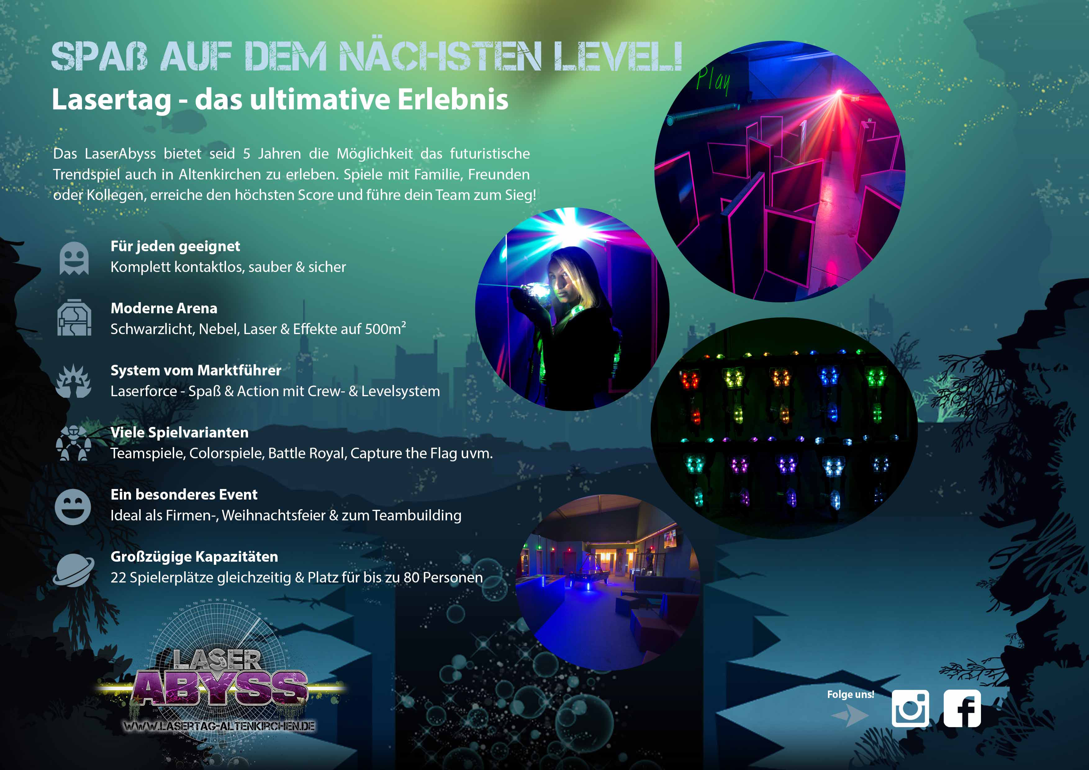 Factsheet Lasertag Schulausflug Teambuilding