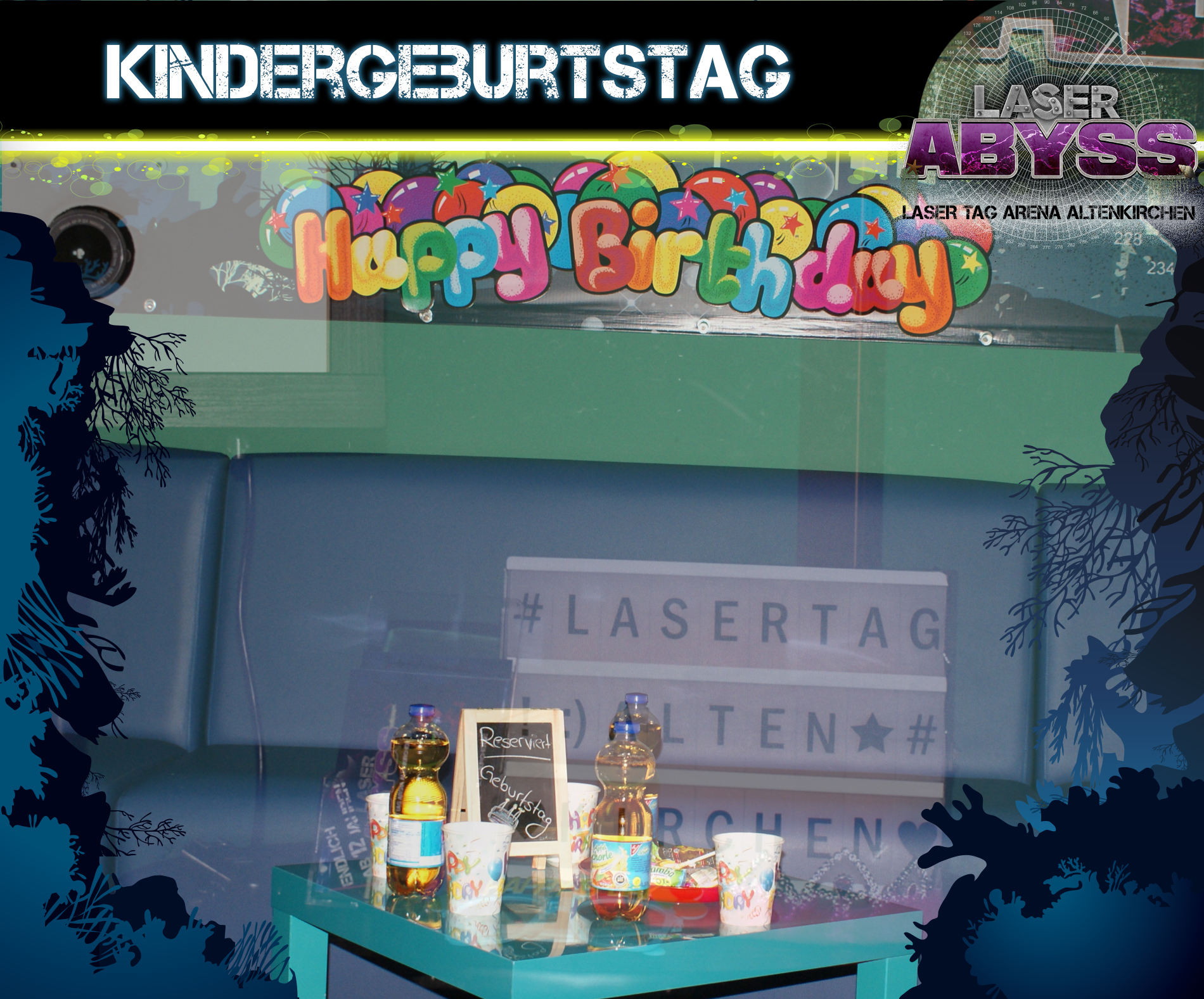 Kindergeburtstag Lasertag spielen